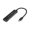 Conceptronic Hubbies12B Hubbies 4-Port USB 3.0 Hub, 2 porte USB-C 2 USB-A, Caso in alluminio, USB-C