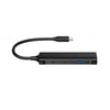 Conceptronic Hubbies12B Hubbies 4-Port USB 3.0 Hub, 2 porte USB-C 2 USB-A, Caso in alluminio, USB-C