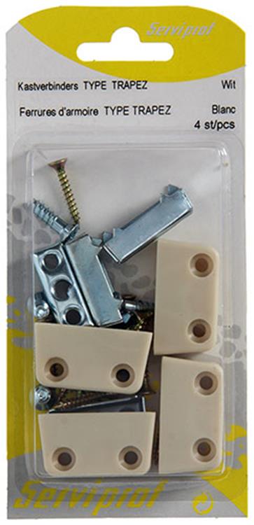 Mack 1015832 - Conectores panel 4 trapecio blanco | 5 piezas
