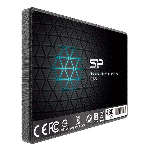 Silicon Power Silicon SP480GBSS3S55S25 Slim S55 SSD, 480 GB, 2,5, SATA3, 6 Gbit S, SLC, 560 500 MB S, blu