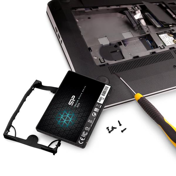 Silicon power silicon sp480gbss3s55s25 slim s55 ssd, 480 gb, 2.5 , sata3, 6 gbit s, slc, 560 500 mb s, blue