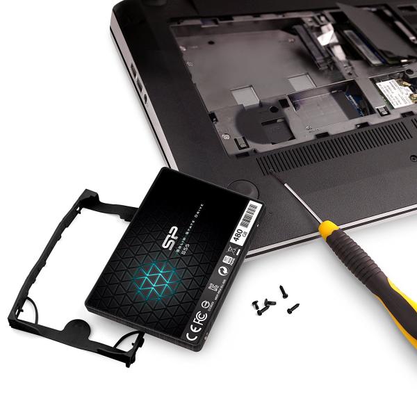 Silicon Power Silicon SP480GBSS3S55S25 Slim S55 SSD, 480 GB, 2,5, SATA3, 6 Gbit S, SLC, 560 500 MB S, blu