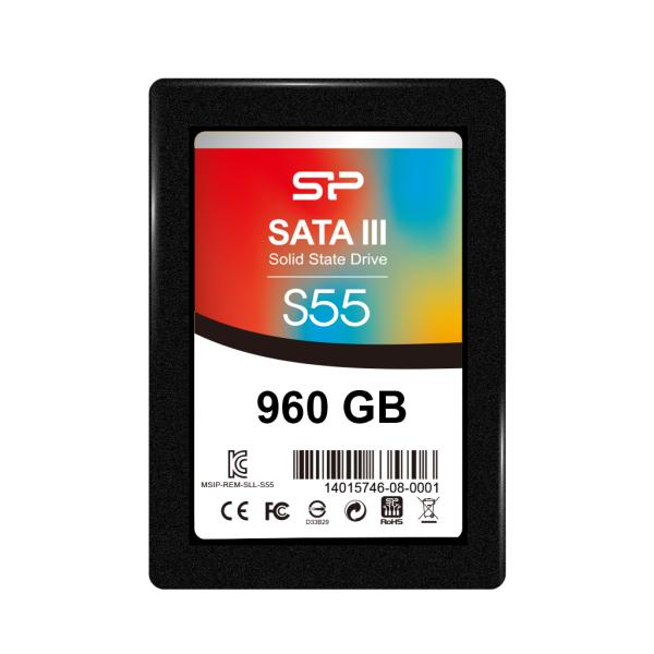 Silicon Power Silicon SP960GBSS3S55S25 Slim S55 SSD, 960 GB, 2,5, SATA3, 6 Gbit S, SLC, Blue