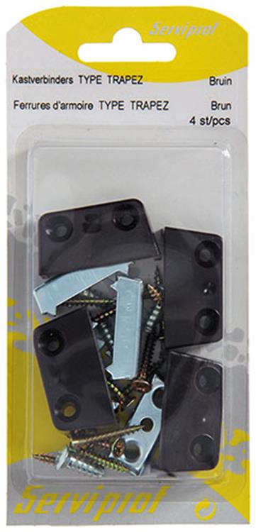 Mack 1013470 - Conectores de panel 4 trapecio marrón | 5 piezas