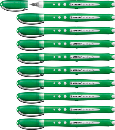 Stabilo trabajador+ colorido - rollerball 0,5 mm verde - caja de 10 piezas