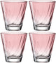 Vaso Leonardo twist 215ml rojo - set 4