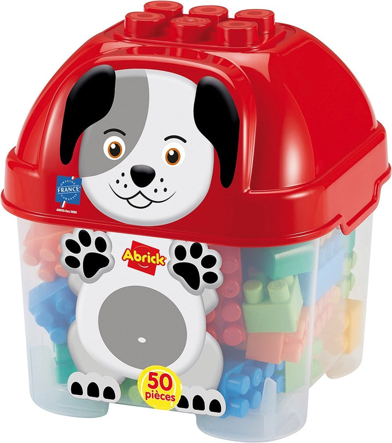 Abrick Building Blocks Dog en la caja de almacenamiento, 50dlg.