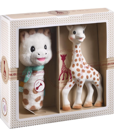Set regalo sofisticato Sophie la giraffa - giocattoli per bambini - sonaglino - regalo di maternità - regalo per baby shower - 4 pezzi