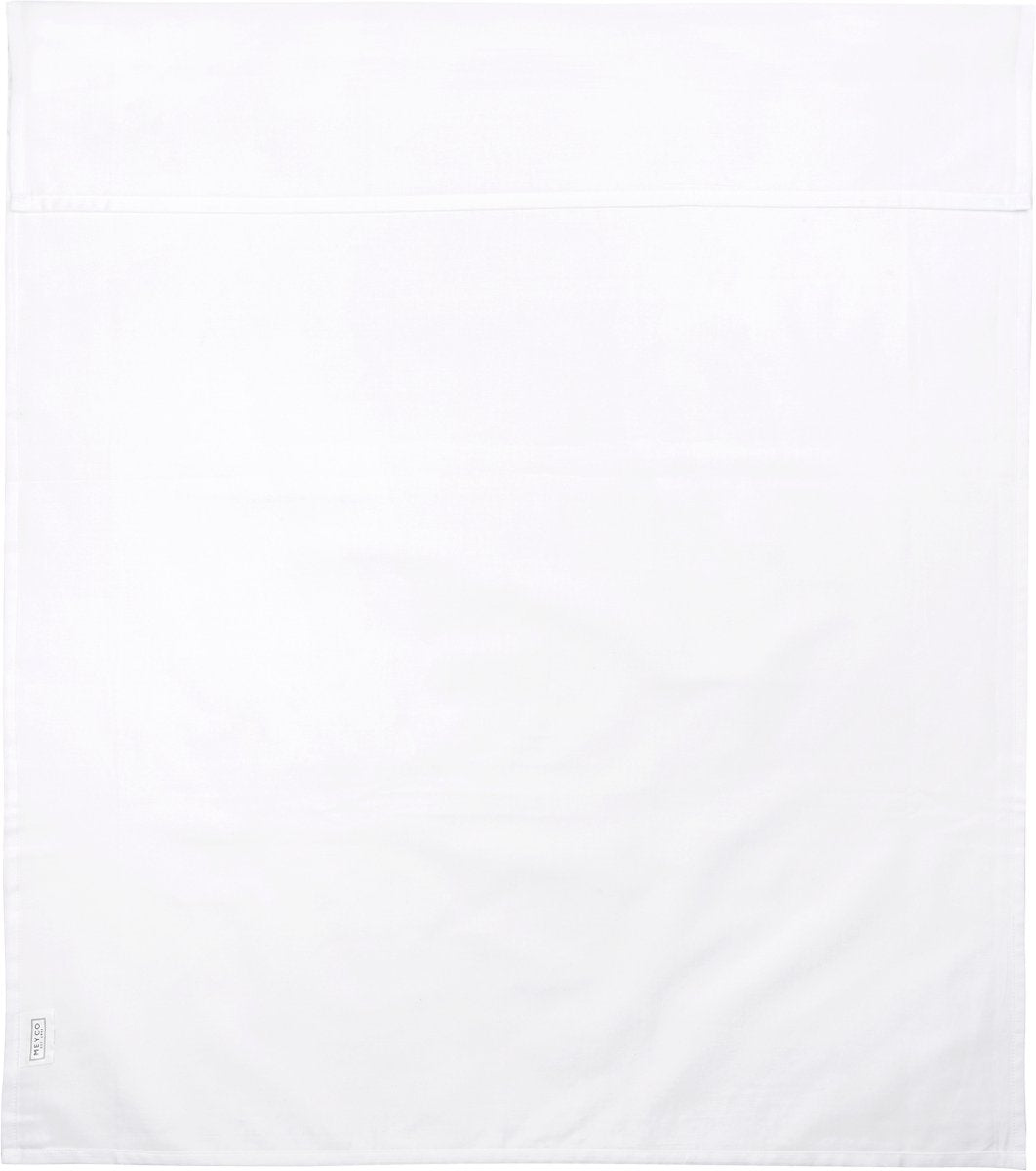 Meyco baby uni crib sheet - white - 100x150cm - 0.3 tog