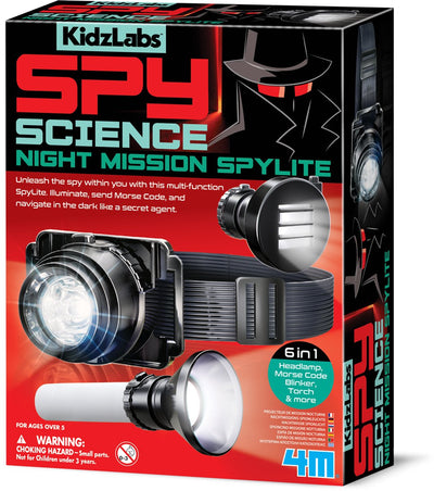 4m science and games - flashlight spy - 6 in 1 set - multifunctional - kidzlabs - spy science - 5+