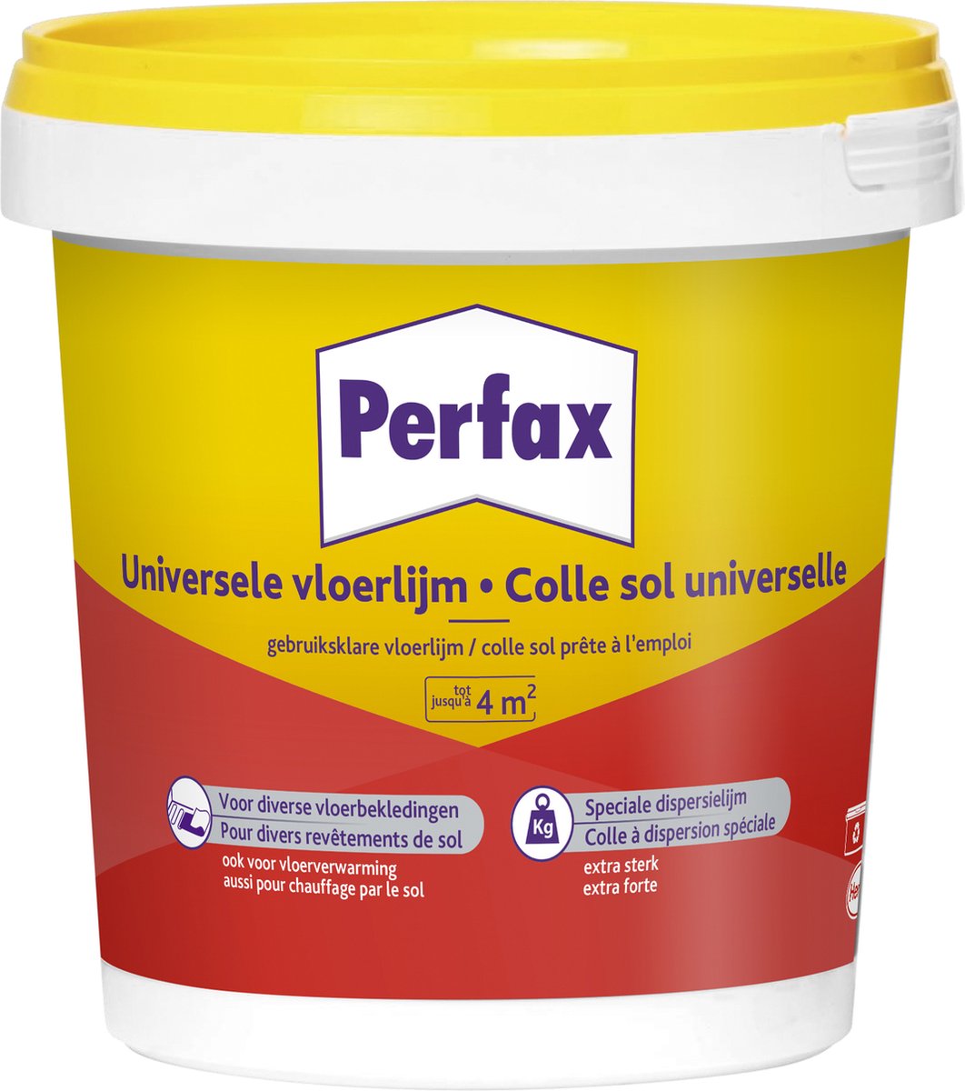Adhesivo para suelos Perfax 1 kg | adhesión universal para textiles de PVC | rápida resistencia final fácil aplicación | ¡Transforma tus proyectos de pisos!