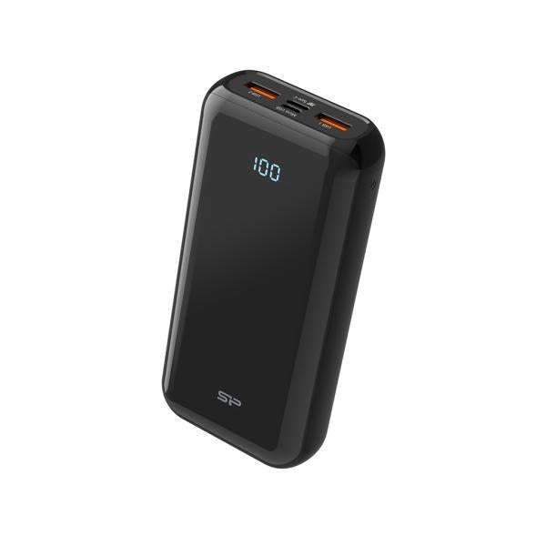 Silicon power silicon sp20kmapbkqs280k qs28 powerbank, 20000 mah, lithium polymer, 2x usb type-a, black