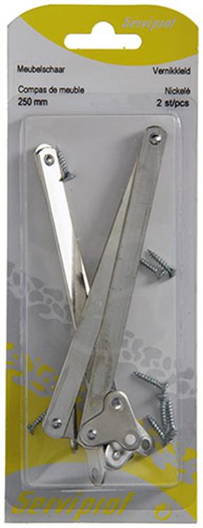 Mack 1013344 - 2 tijeras para muebles niqueladas 250 mm | 5 piezas