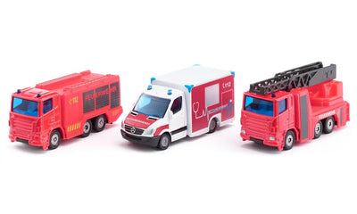 Set da gioco dei servizi di emergenza Siku 6326 da 3 pezzi