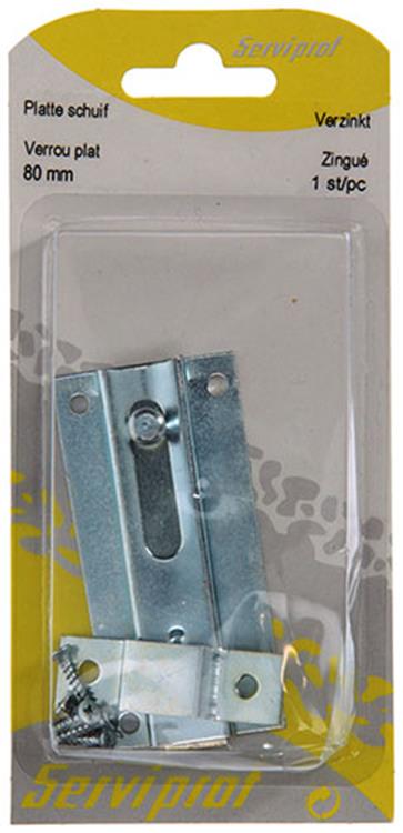 Mack 1013277 - 1 corredera plana galvanizada a 80 - b 25 mm | 5 piezas