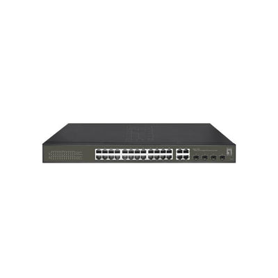 ABI Levelone GES-2128P Hilbert Gigabit Poe Lite Danagited Switch, 24x Poe, 380W, 4x SFP RJ45