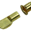 Mack 1013318 - 12 soportes para estantes ø 7mm casquillos ø 7,5mm latonados | 5 piezas