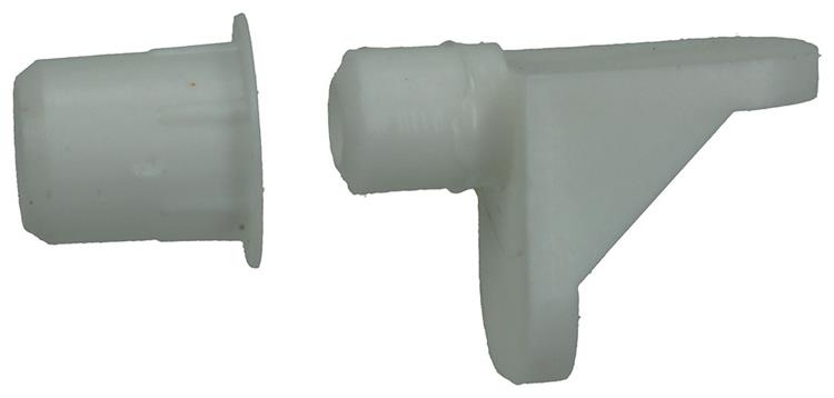 Mack 1017029 - 10 soportes para estantes con funda blanco | 5 piezas