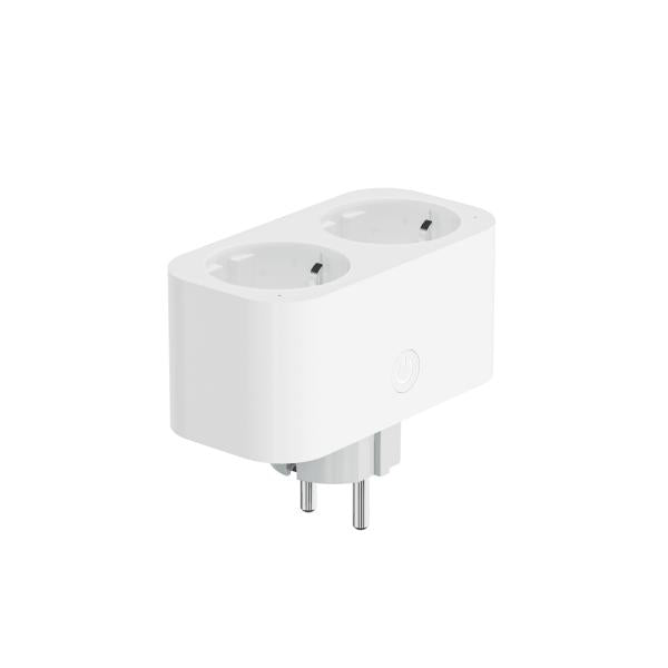 Imp Woox R6153 Smart Double Plug con medidor de energía y conexión a tierra