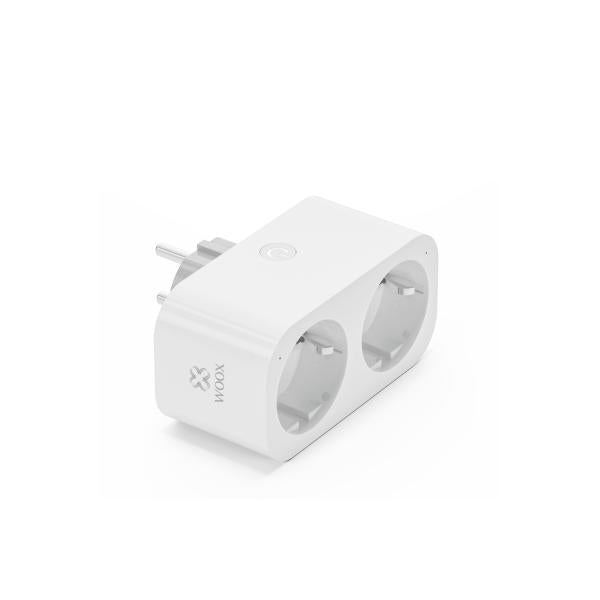Wox Wox R6153 Smart Double Plug con misuratore di energia e terra di terra