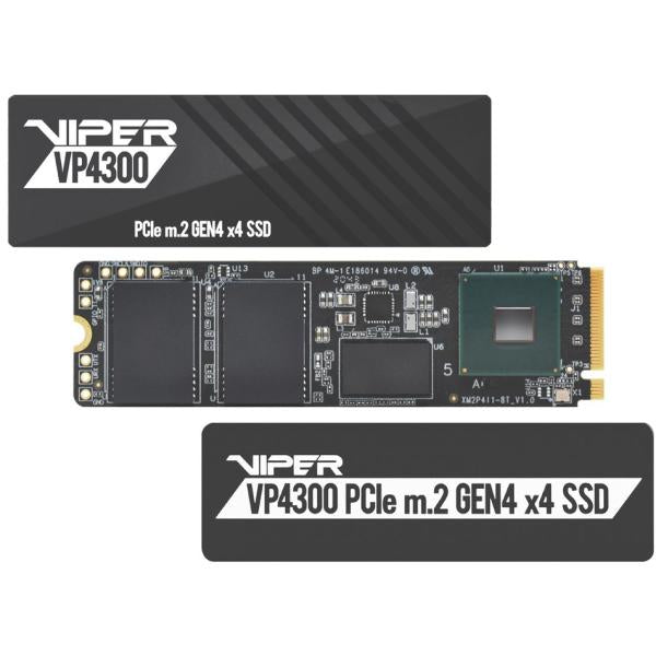 Patriot vp4300 lite 1 tb ssd (zwart, pcie 4.0 x4, nvme 2.0, m.2 2280)