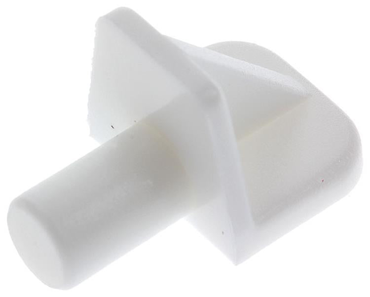 Mack 1015837 - 20 soportes para estantes plástico blanco ø 5 mm | 10 piezas