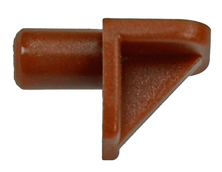Mack 1015840 - 20 soportes para estantes plástico marrón ø 5 mm | 5 piezas