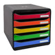 Cassettiera exacompta big box più plastiche assortite