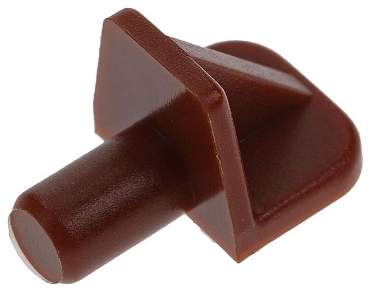Mack 1015840 - 20 soportes para estantes plástico marrón ø 5 mm | 5 piezas