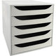 Cómoda exacompta ecobox gris claro, plástico