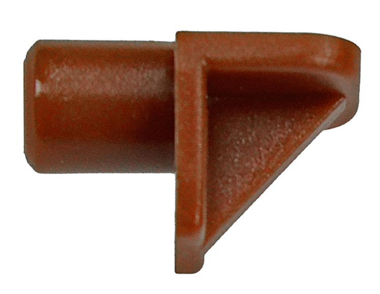 Mack 1015842 - 20 soportes para estantes plástico marrón ø 7 mm | 5 piezas