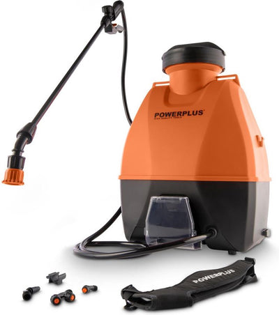 Pulverizador a presión powerplus dual power a batería powdpg80460 - Pulverizador a presión 20 v con 6 bar de presión y caudal de 90 l hora, 16 l de capacidad, sin batería ni cargador, 4 boquillas incluidas, herramientas de jardín