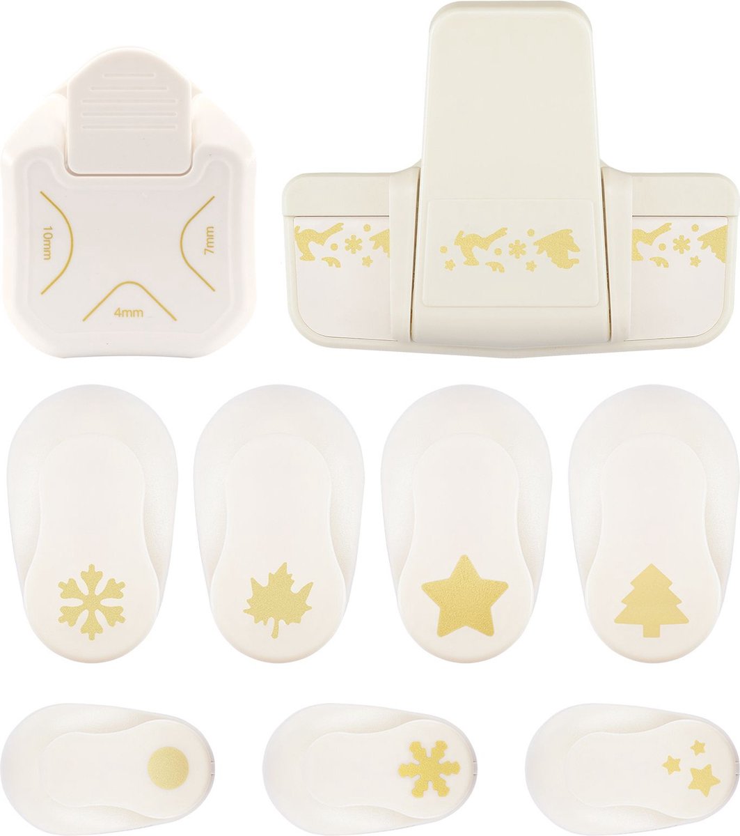 Vaessen creative • juego de punzones navideños, varios, 9 piezas.