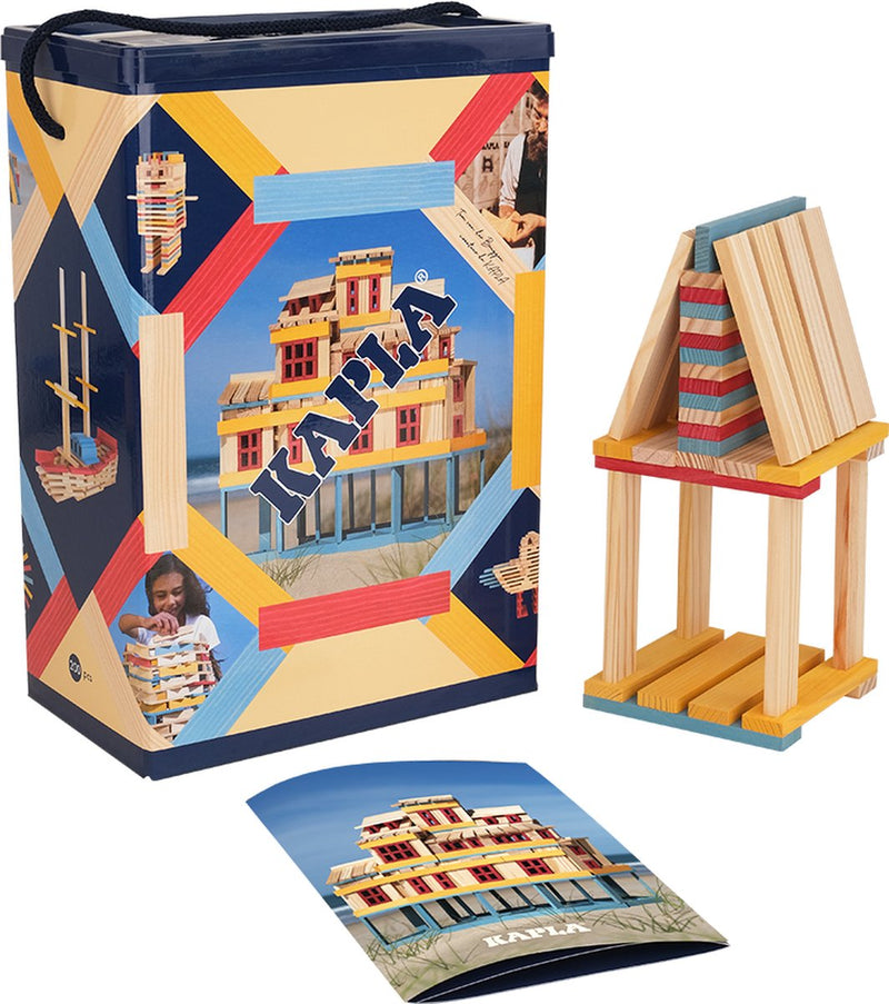 Kapla - barril - juguetes de construcción - caja de verano - 200 tablas