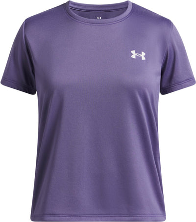Camiseta deportiva para niñas Under Armour ua tech ssc-ppl - lujo púrpura - blanco