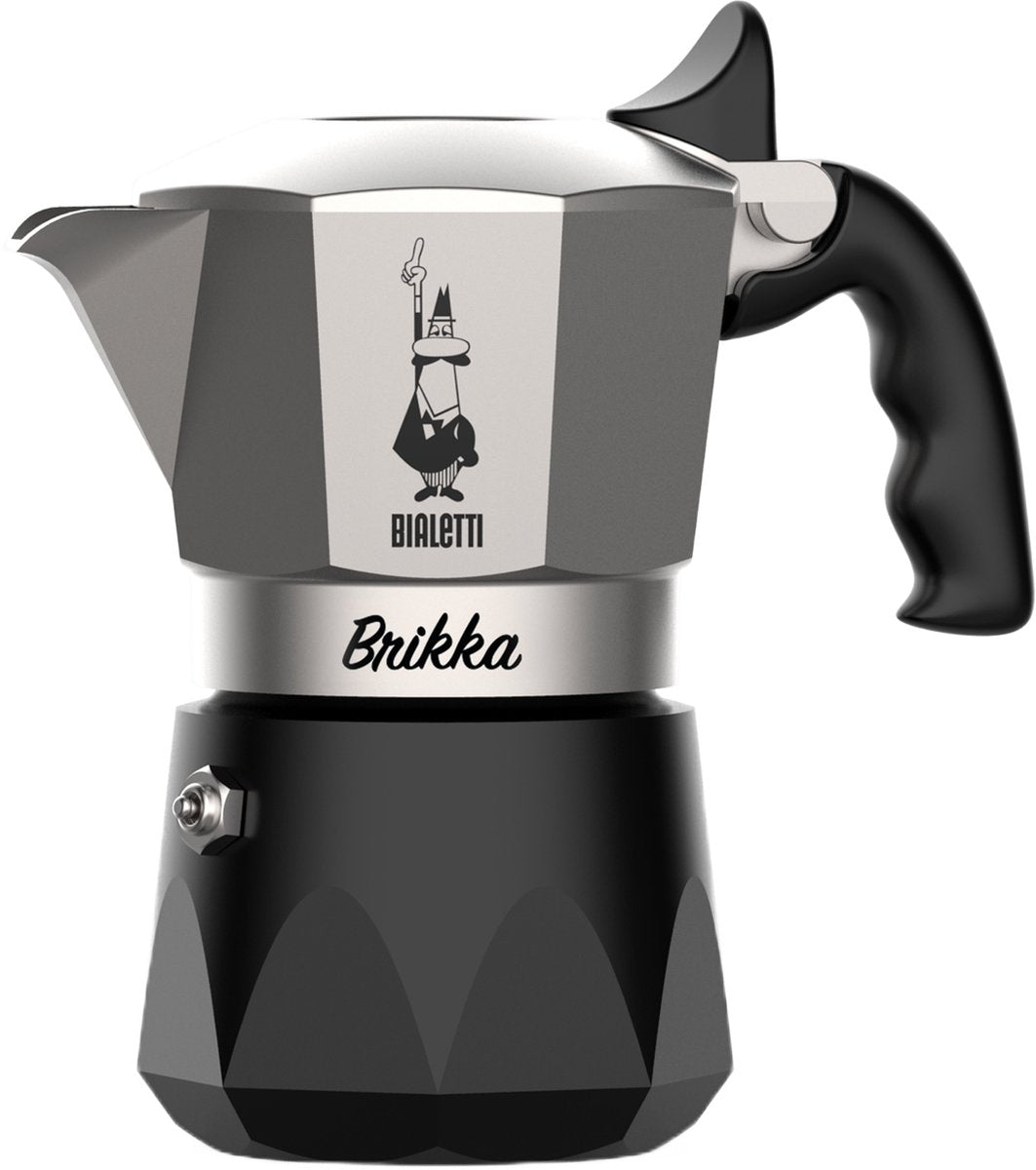 Bialetti brikka revolution 2 kops – espressopot met crema – aluminium mokapot – voor authentieke italiaanse espresso
