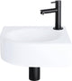 Differnz Set fontana Cleo - ceramica - rubinetto dritto nero opaco - 30 x 30 x 10 cm