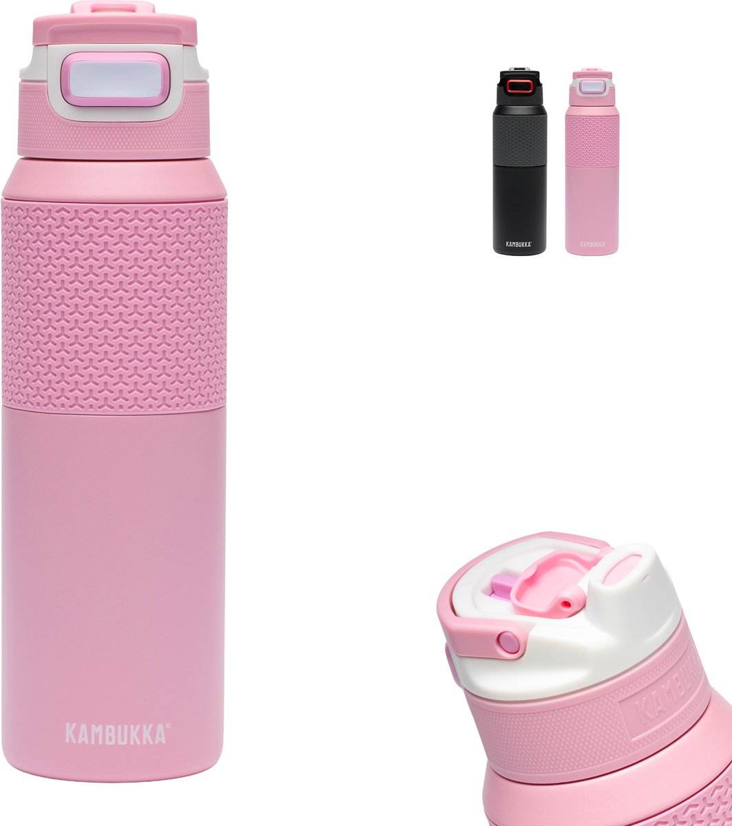 Borraccia termica Kambukka elton 1l - ambizione rosa con coperchio 3 in 1 e borraccia facile da pulire