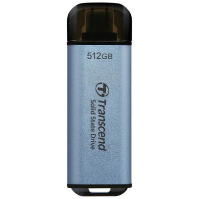 Trascendi SSD esterno TS512GesD300C ESD300C, 500 GB, USB Type-C, 10 Gbps, 1050 950 Mb S, Blue