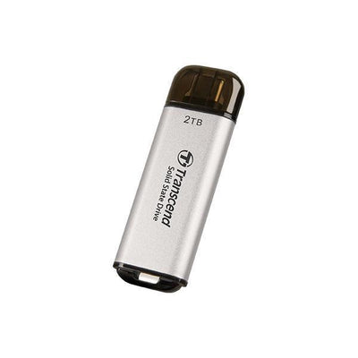Trascendi TS2Tet300S ESD300S SSD esterno, 2 TB, USB Type-C, 10 Gbps, 1050 950 Mb S, argento