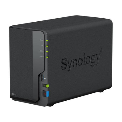 Synology diskstation ds223 nas (zwart, 1x 1gbe lan, 3x usb 3.2 gen 1)