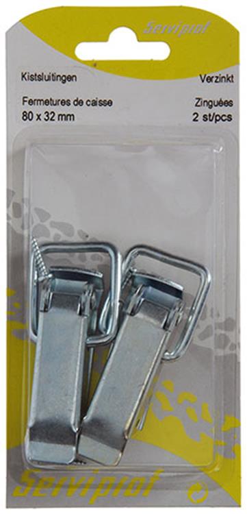 Mack 1013343 - 2 galvanized box locks 80x32mm | 5 pieces