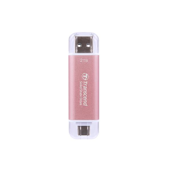Transcend ts512gesd310p esd310p external ssd, 512 gb, usb 10gbps, type c a, 1050 950 mb s, pink