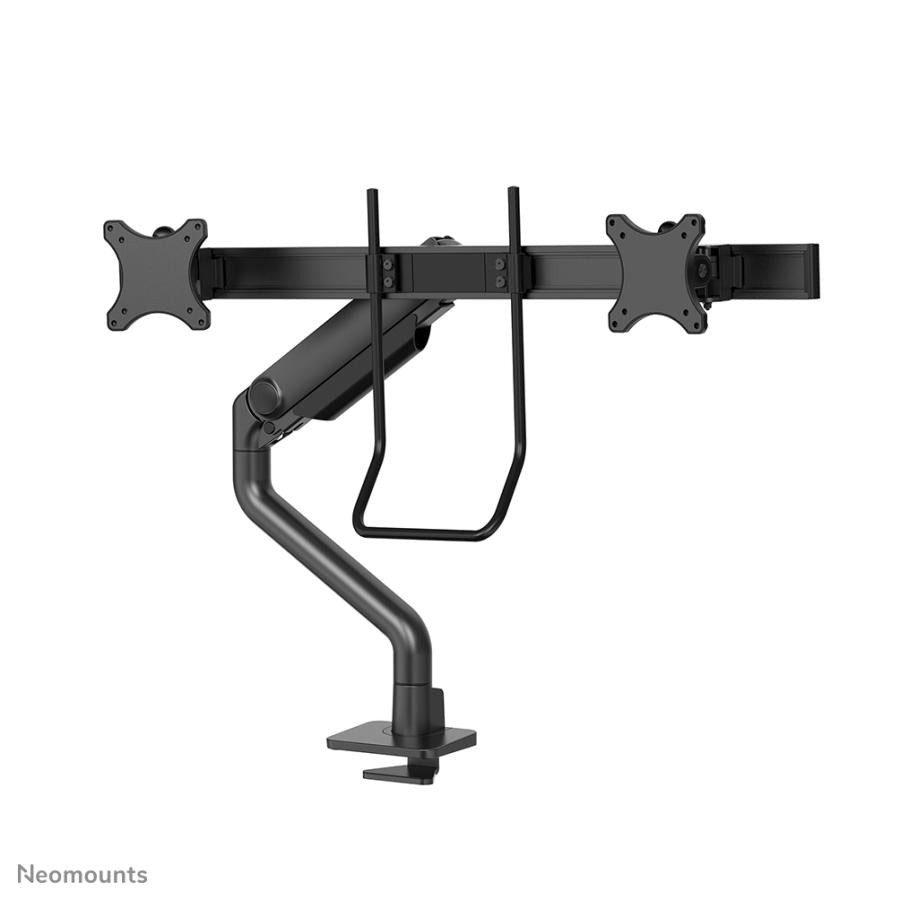Neomounts DS75S-950BL2 Montaje de escritorio de movimiento completo, 2x 17-27, 8 kg, 100x100 mm, negro