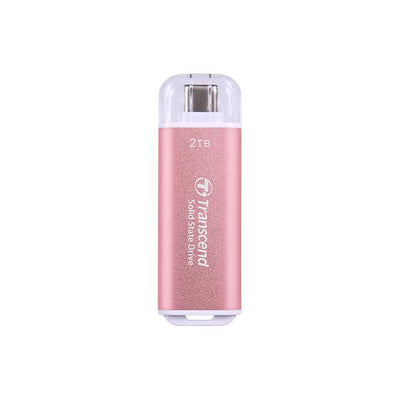 Trascendi TS2Tet300P ESD300 SSD esterno rosa, 2 TB, USB Type-C 10GBPS, 1050 950 MB S MAX