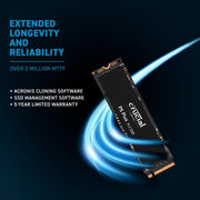 Crucial ct500p3pssd8 ct500p3ps p3 plus ssd, 500gb, m.2 pcie nvme, 3d nand, 4700 1900 mb s - afbeelding 5