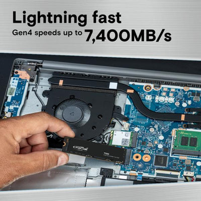 Crucial crucial CT500T500SD8 T500 SSD, 500 GB, M.2 2280, PCIe 4.0 NVME, 7300 6800 MB S, sin HS