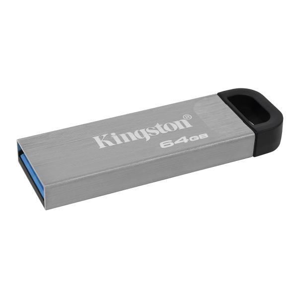 Kingston Kingston DTKN 64GB DataTraveler Kyson, 64 GB, USB 3.2, 200 60 MB S, Capless, Silver