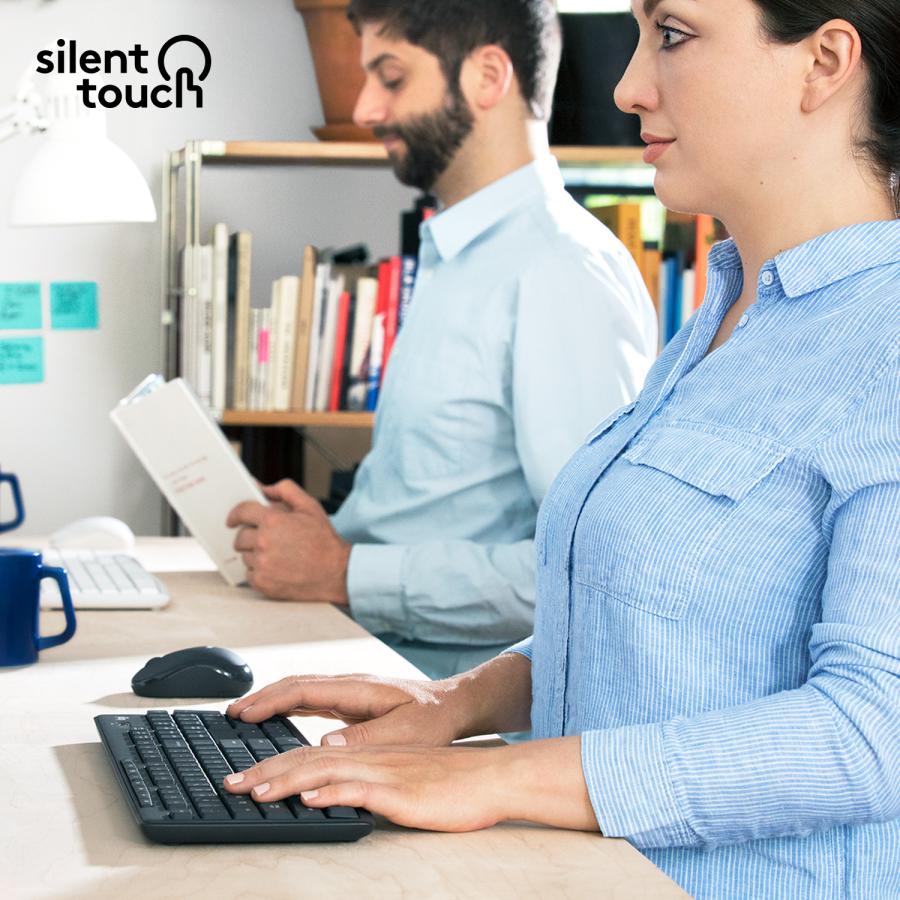 Combo de teclado y ratón inalámbrico silencioso Logitech MK295