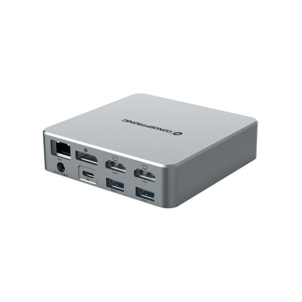 Conceptronic Donn25G 15 in 1 DisplayLink USB 3.2 Gen 2 Docking Station, tipo C 10 Gbps, USB-A X2